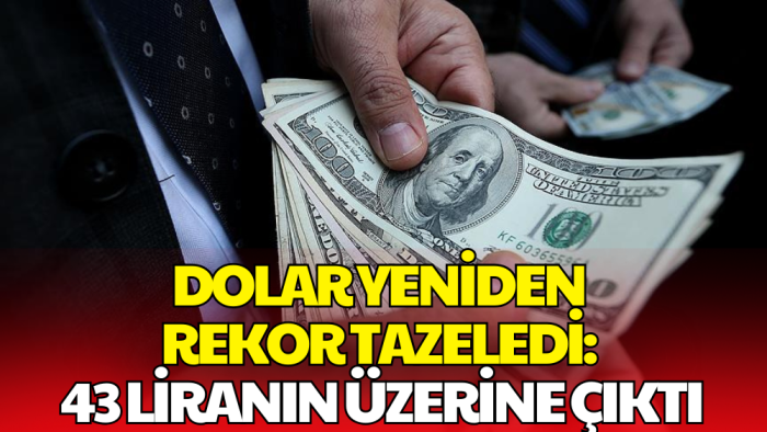 Dolar Güne Rekorla Başladı: İlk Kez 43 Liranın Üzerine Çıktı